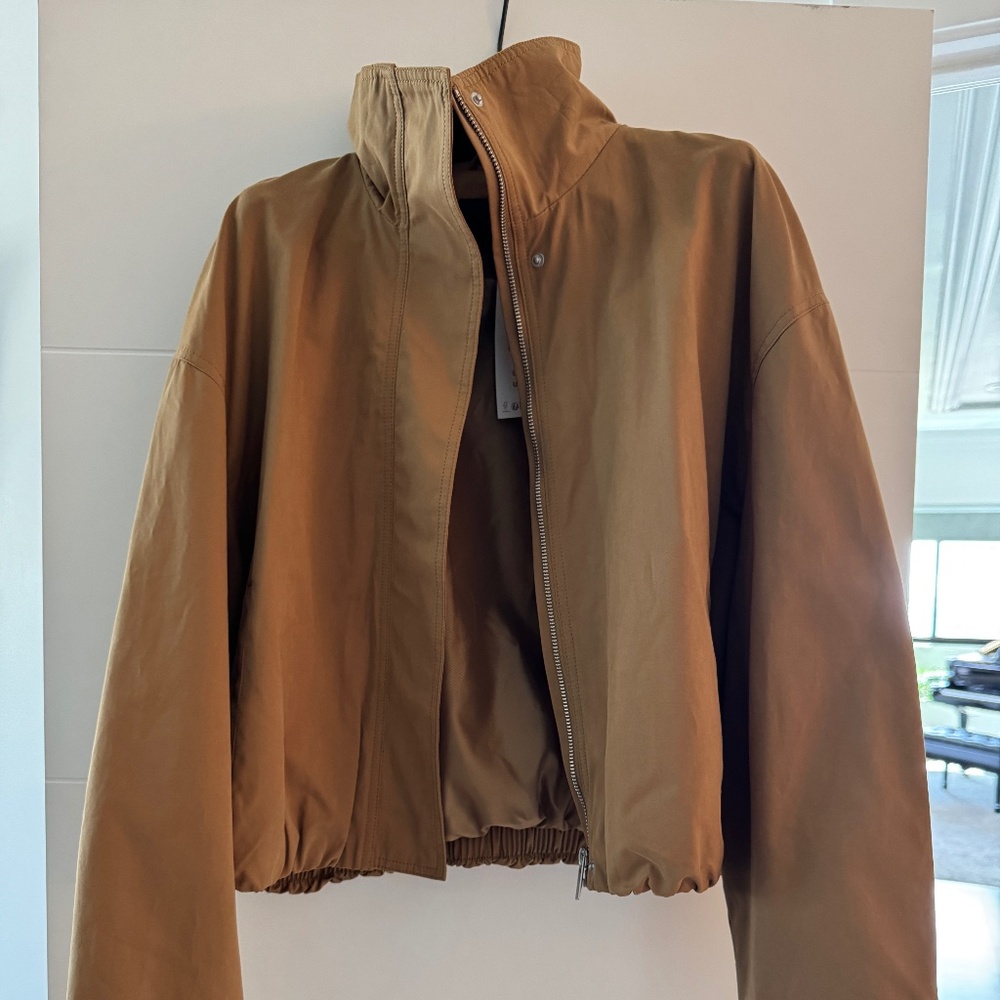 Zara Tan Cropped Trench Jacket